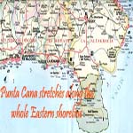 map punta cana coast